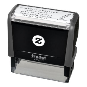 Mobile Notary Public Quill  Self-inking Stamp