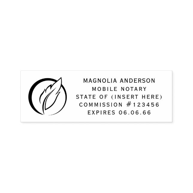 Mobile Notary Public | Self Inking Rubber Stamp (Design)