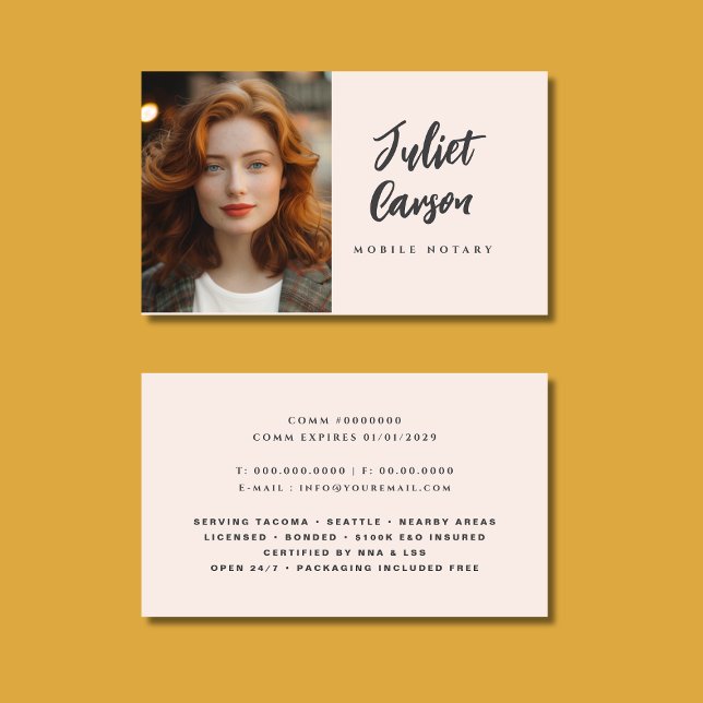Mobile Notary Service Photo Business Card (Creator Uploaded)