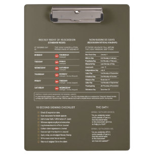 Mobile Notary Signing Agent Legal Public Khaki Clipboard
