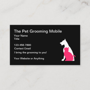 Mobile Pet Grooming Services Business Cards