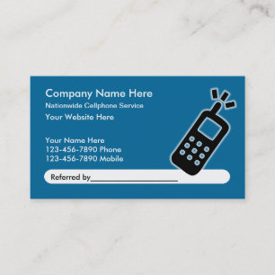 Mobile Phone Service Referral Business Cards
