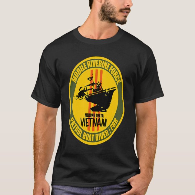 Mobile Riverine Force Mekong Delta Vietnam Veteran T-Shirt (Front)