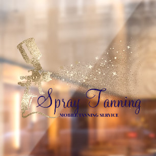 Mobile Spray Tanning navy Gold Sparkling