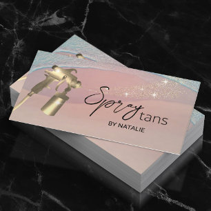 Mobile Spray Tans Beach Sunless Tanning  Business Card