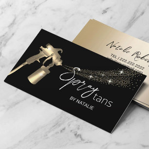 Mobile Spray Tans Black Gold Tanning Skincare Business Card