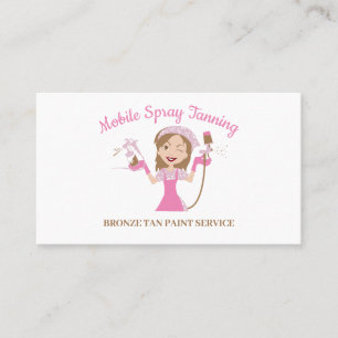Mobile Tanning Spray Body Paint Business Card