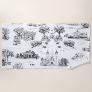 Mobile Toile design 1, beach towel