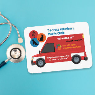 Mobile Veterinary Clinic Business Card