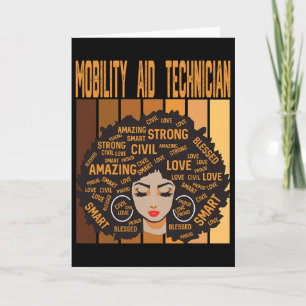 Mobility Aid Technician Powerful Black History Mon Card