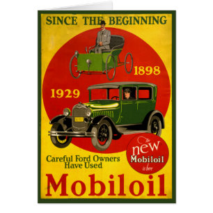 Mobiloil Vintage Poster Restored