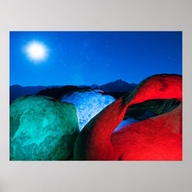 Mobius Arch & Rocks | Alabama Hills, California Poster (Front)