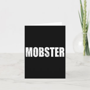 Mobster Halloween Costume Funny Cute Distressed Card