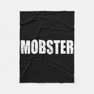 Mobster Halloween Costume Funny Cute Distressed  Fleece Blanket