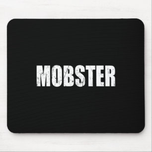 Mobster Halloween Costume Funny Cute Distressed Mouse Pad