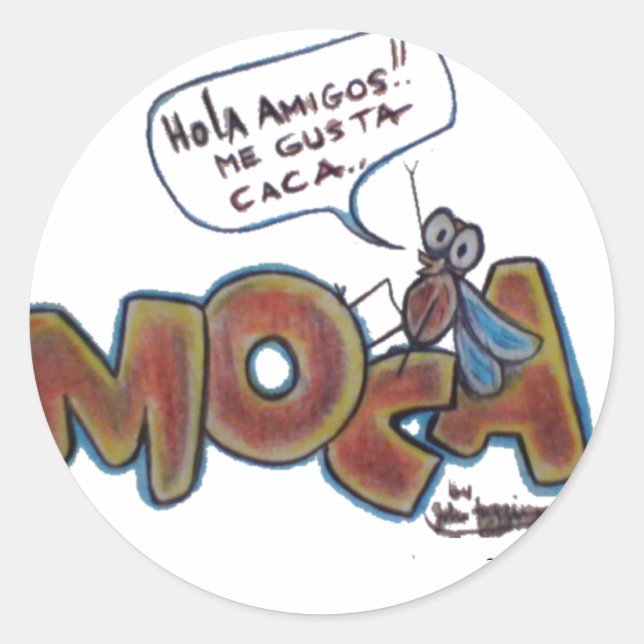 Moca Caca Classic Round Sticker (Front)