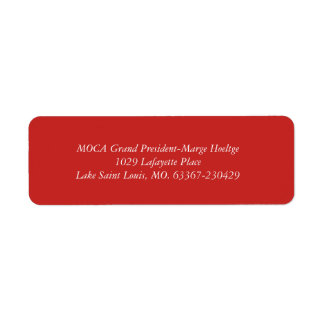 MOCA RETURN ADDRESS LABEL