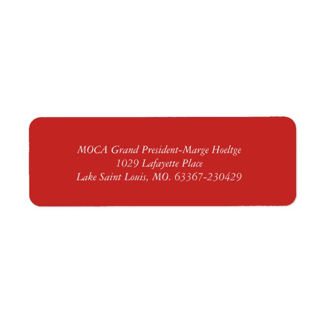 MOCA RETURN ADDRESS LABEL (Front)
