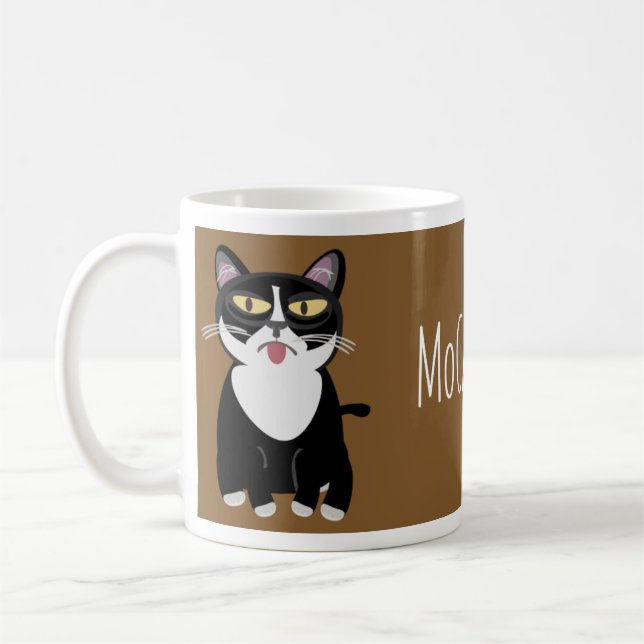 MoCATchino funny cat mochaccino Coffee Mug (Left)