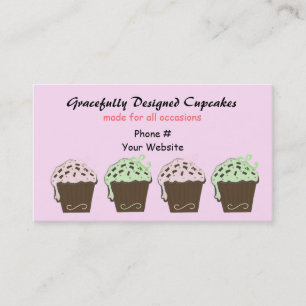 Mocha and Mint Cupcakes Business Card