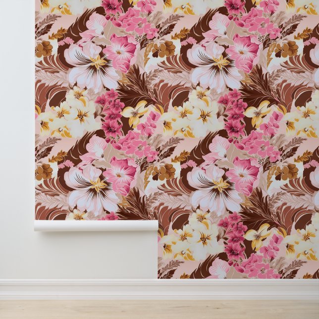 Mocha Blossom Delight Wallpaper (Application)