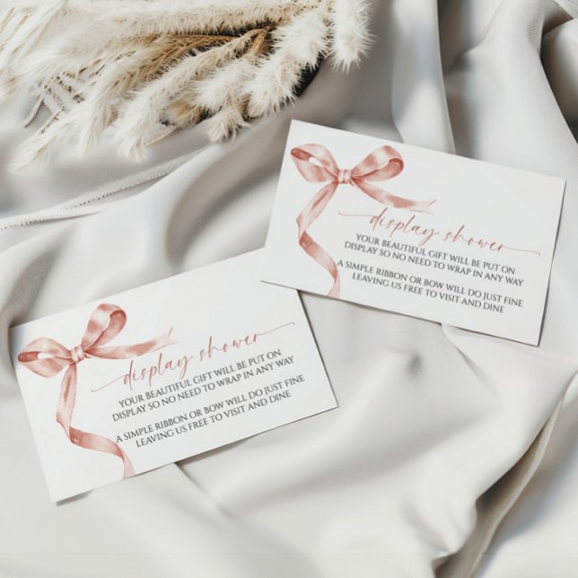 Mocha Bow Display Baby Shower Enclosure Card (Creator Uploaded)