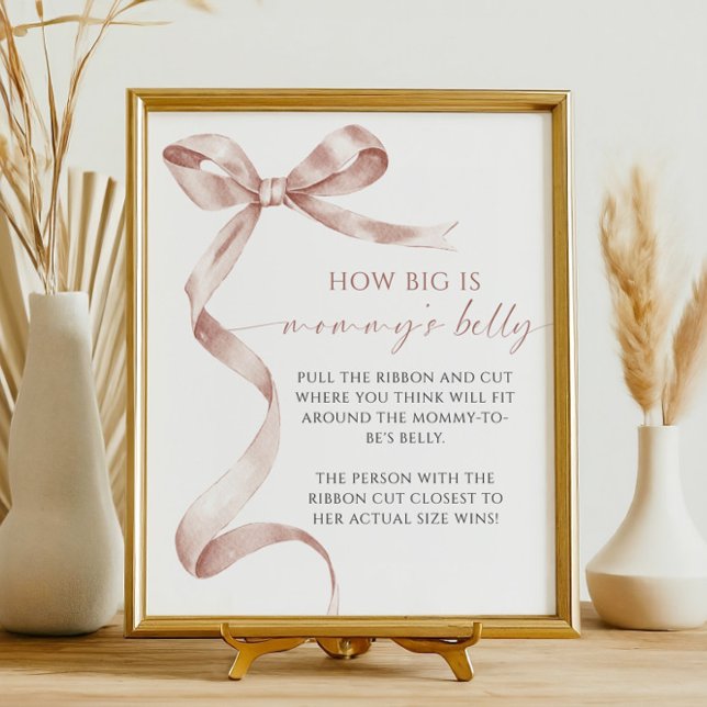 Mocha Bow How Big is Mummy's Belly Shower Game Poster (Creator Uploaded)