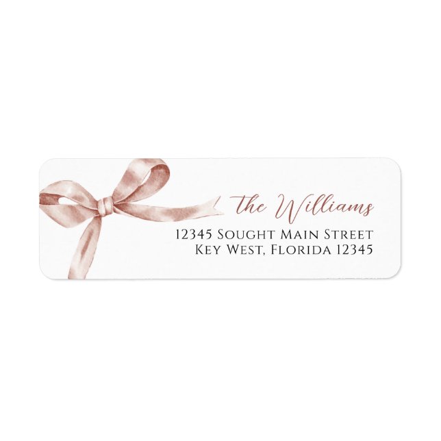Mocha Bow Return Address Labels (Front)