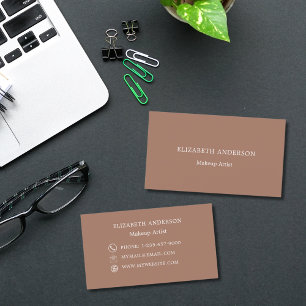 Mocha brown business card