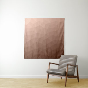 Mocha Brown geometric mesh modern pattern Tapestry