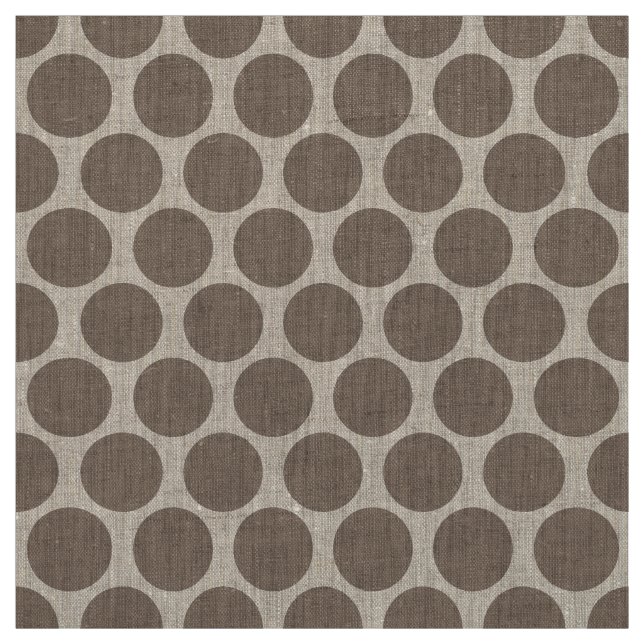 Mocha Brown Mod Dots Fabric (Swatch)