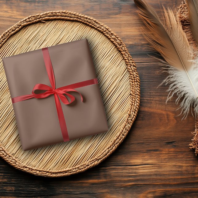 Mocha Brown Solid Colour | Classic | Elegant Wrapping Paper (Creator Uploaded)