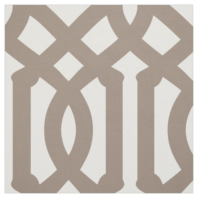 Mocha Brown Trellis Large Scale Fabric (Swatch)