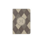 Mocha Chocca Brown Argyle with Monogram