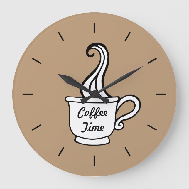 Mocha Coffee Wall Clock (Front)