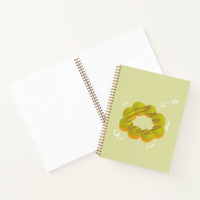 Mocha doughnut Spiral Notebook (Inside)