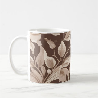 Mocha Floral Garden Coffee Mug