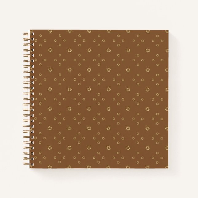 Mocha | Golden Zinnia Sun Notebook (Front)