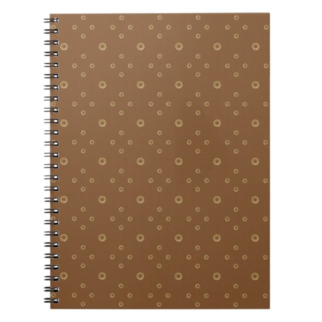 Mocha | Golden Zinnia Sun Notebook (Front)