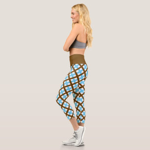 Mocha Ice Neoplaid Capri Leggings