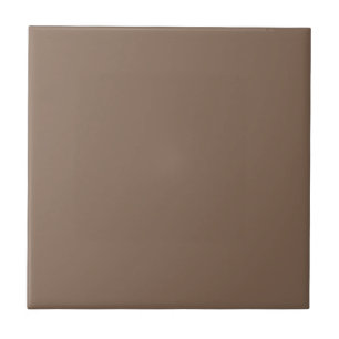 Mocha Latte Brown, Earthy Neutral Solid Colour Ceramic Tile