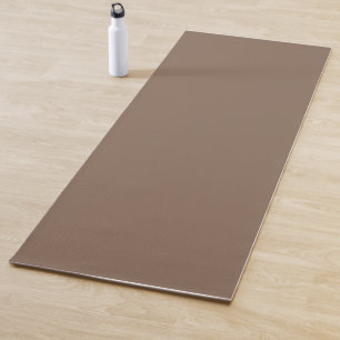Mocha Latte Brown, Earthy Neutral Solid Colour Yoga Mat