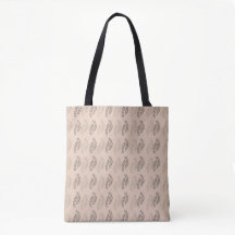 Mocha Leaves tote bags