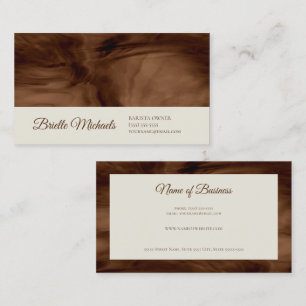 Mocha Liquid Swirl Barista Identity Business Card