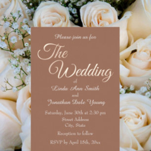 Mocha Monotone Simple Style Wedding