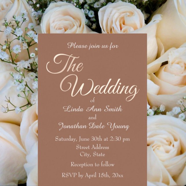 Mocha Monotone Simple Style Wedding (In Situ Wedding)