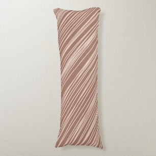 Mocha Mousse Abstract Hand-Drawn Doodle Line (2) Body Cushion