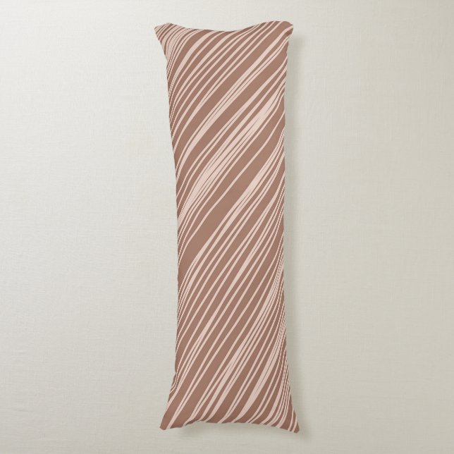 Mocha Mousse Abstract Hand-Drawn Doodle Line (2)  Body Cushion (Front Vertical)