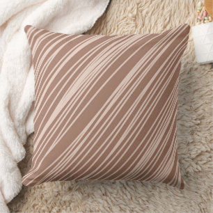 Mocha Mousse Abstract Hand-Drawn Doodle Line (2) Cushion