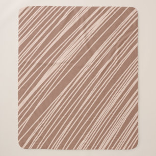Mocha Mousse Abstract Hand-Drawn Doodle Line (2) Sherpa Blanket